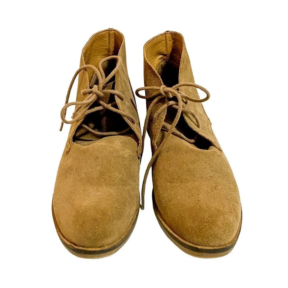 Lucky Brand Garboh Tan Suede Dessert Booties 10M